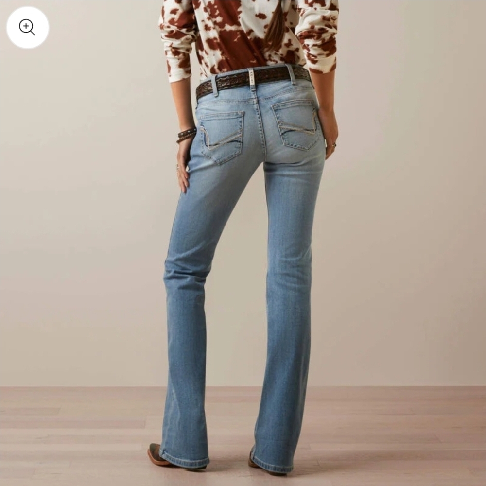 Ariat R.E.A.L. Perfect Rise Arrow Fit Penelope Boot Cut Jean Size 28S ☆ - Picture 10 of 10
